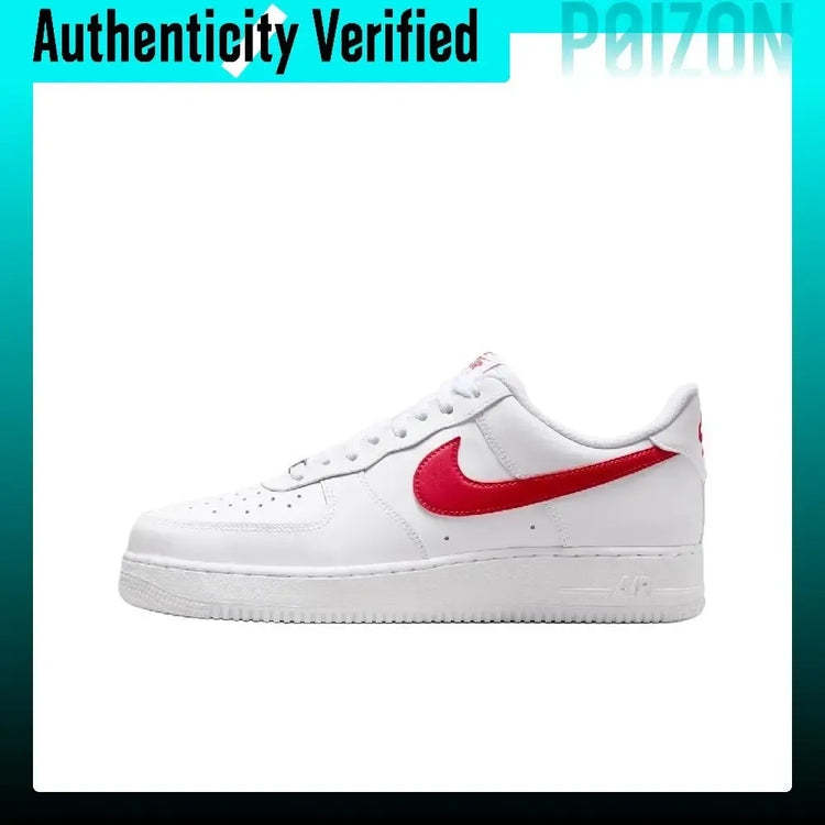 Nike Air Force 1 Skate Shoes Men's Low-top White Red FJ4146-133