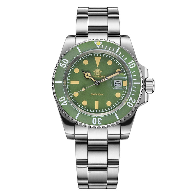 ADDIESDIVE 41mm Men's Quartz Watch Mineral Glass 200m Water Resistance Luminous Hands/Markers Japanese Movement Business Style