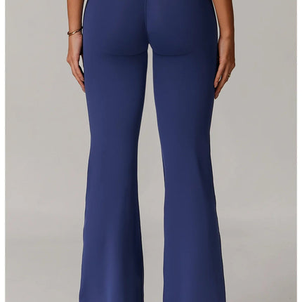 High Waist Wide Leg Pants Leggings Women Tights Fitness Bell-bottoms Yoga Elastic Leggings Push Up Gym Workout Flared Pants PlatiNum