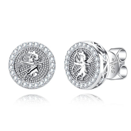 MossanRappr 0.4cttw Moissanite Angel Iced out Hip Hop Orecchini con perno 925 Sterling Silver D Colore Punk Gioielli di moda per gli uomini platinumshop