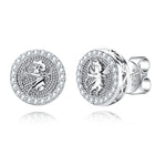 MossanRappr 0.4cttw Moissanite Angel Iced out Hip Hop Orecchini con perno 925 Sterling Silver D Colore Punk Gioielli di moda per gli uomini platinumshop