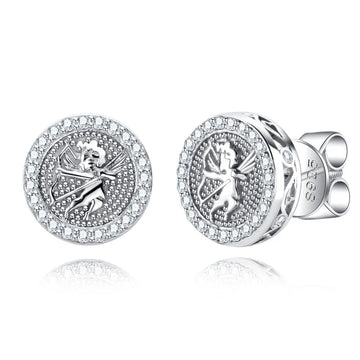 MossanRappr 0.4cttw Moissanite Angel Iced out Hip Hop Orecchini con perno 925 Sterling Silver D Colore Punk Gioielli di moda per gli uomini platinumshop