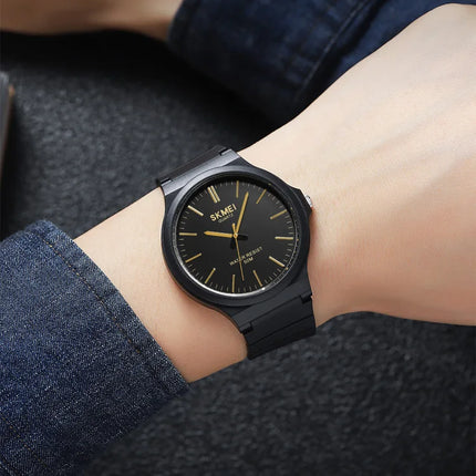 SKMEI Top Brand Casual Quartz Wristwatches Mens New Simple TPU Strap 3Bar Waterproof Watches For Male Time Clock Reloj Hombre