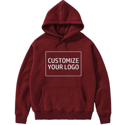 Diy Your Own Design Print Pattern Customize Autumn Long Sleeve Hoodies Solid Color Women Fashion 10 Colors Tops