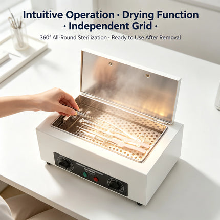 Metal Cleaning Machine High Temperature Sterilizer 300W 2L 122-428℉ Timer Dry Heat Stainless Steel for Nail Salon Clinic Lab Can Be Used In Clinics Hair Stores Nail Salons Beauty Salons Laboratories Etc