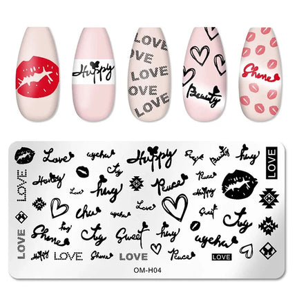 Nail Art Templates Stamping Plate Design Flower Leaf Butterfly Christmas Lace Stamp Templates Plates Image Manicure Accessories