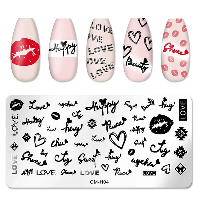 Nail Art Templates Stamping Plate Design Flower Leaf Butterfly Christmas Lace Stamp Templates Plates Image Manicure Accessories