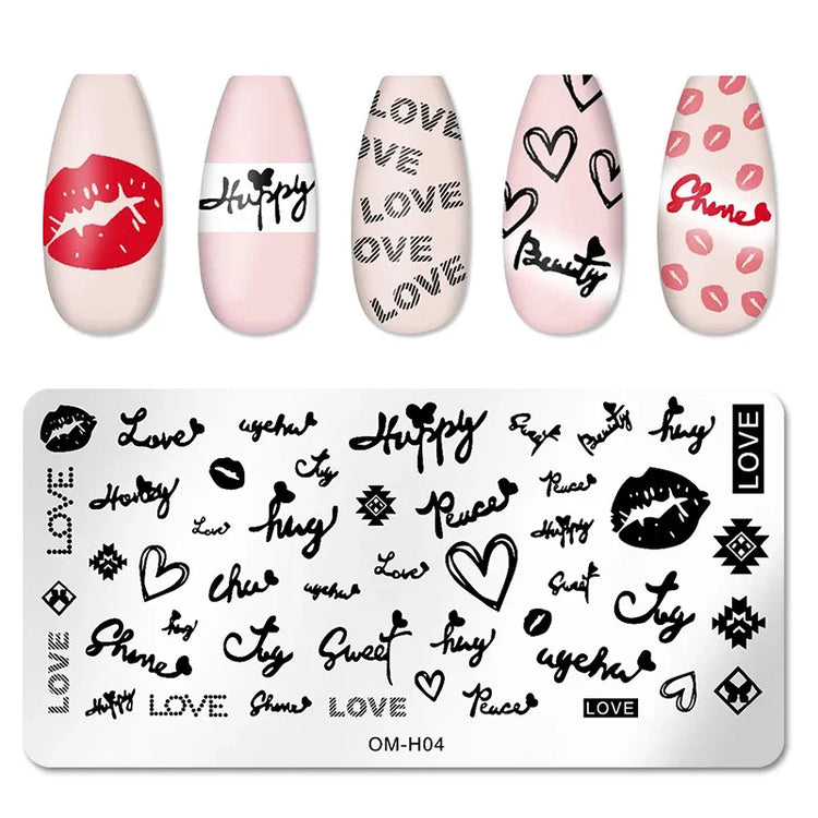 Nail Art Templates Stamping Plate Design Flower Leaf Butterfly Christmas Lace Stamp Templates Plates Image Manicure Accessories