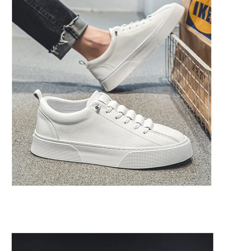 Sneakers for Men  Fashion Casual Lace Up Round Toe Flat White mens Running Sport Shoes Zapatillas Deportivas Hombre