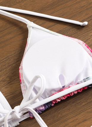 Costume da bagno 3 pezzi con stampa floreale grande con gonna lunga in rete Costume da bagno bikini micro perizoma da donna 2025 Costume da bagno estivo da spiaggia Biquini PlatiNum