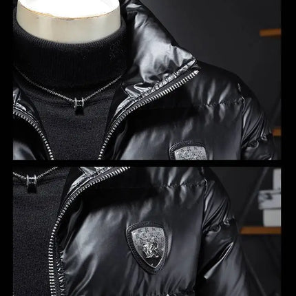 Autumn Winter New Men's Trendy American Style High Street Down Jacket Elegant Casual Stand Collar Padded Coat Mens Clothing