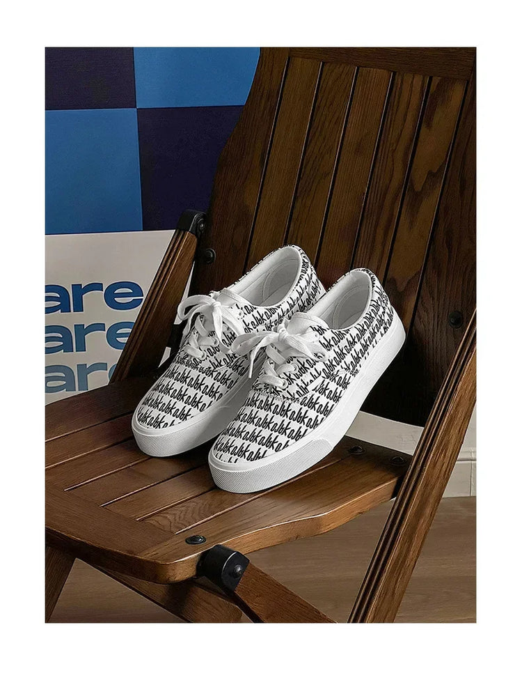 Designer Canvas Casual shoes for men  Flats Vulcanized Shoes Original printed sneakers male Skateboard street shoes men Tennis
