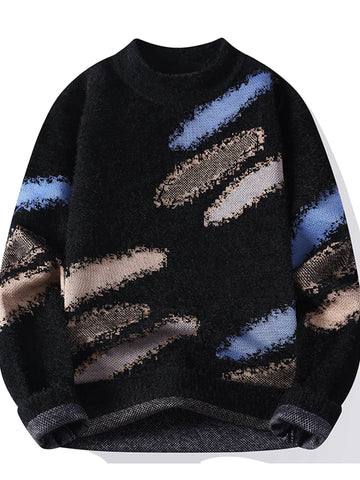 Men's New Fall and Winter Sweater Bottoming Shirt Men's O Neck Design Comfortable Lazy Windproof Warm Pullovers Men's R126
