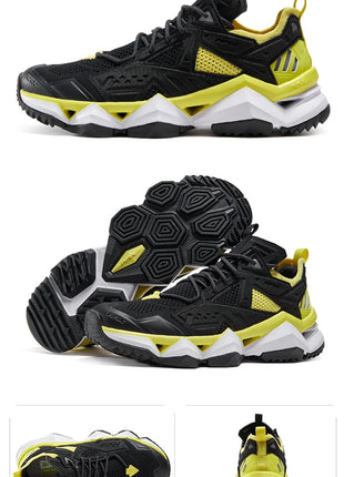 RAX Running Shoes Men&Women Outdoor Sport Shoes Breathable Lightweight Sneakers Air Mesh Upper Anti-slip Natural Rubber Outsole PlatiNum