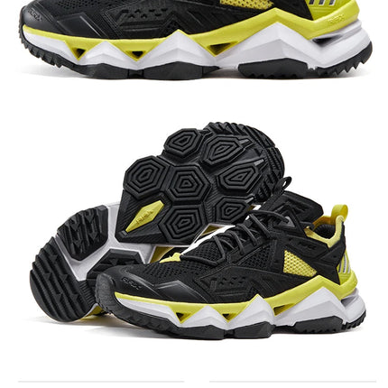 RAX Running Shoes Men&Women Outdoor Sport Shoes Breathable Lightweight Sneakers Air Mesh Upper Anti-slip Natural Rubber Outsole PlatiNum