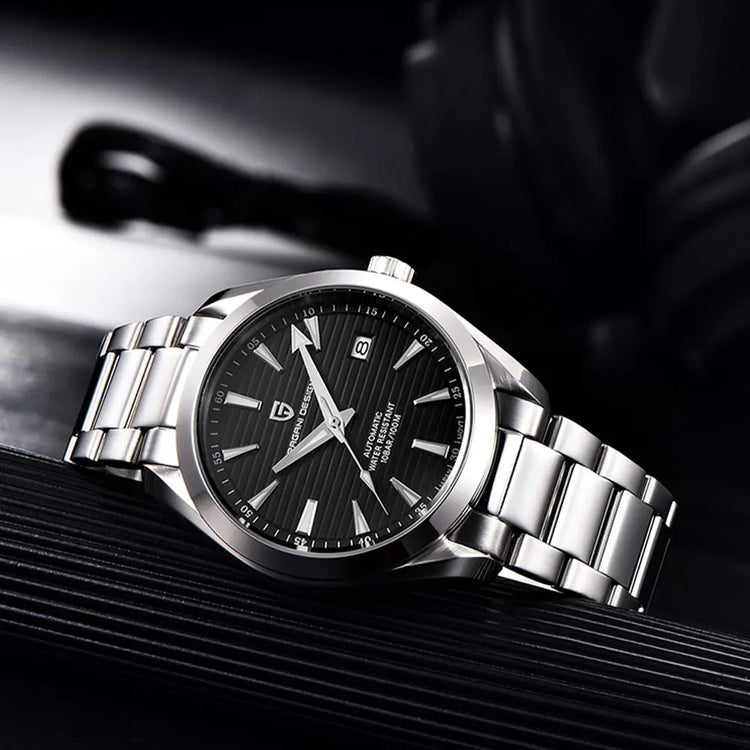 PAGANI DESIGN A150 40MM Orologio meccanico automatico da uomo con vetro zaffiro, sportivo, subacqueo, in acciaio inossidabile, impermeabile, per uomo