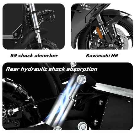 6000W Potente Scooter Elettrico 60V 38Ah Velocità Massima 85 km/h 100 km Gamma 11 '' Pneumatici Doppio Ammortizzante Pieghevole EScooter per Adulti