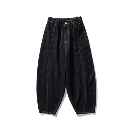 Jeans Dritti da Uomo Primavera Autunno Stile Retrò Casual High Street Gamba Larga Pantaloni in Denim Uomo Hip Hop Oversize Streetwear