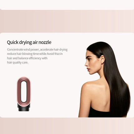 Professional 6 in 1 Cold Hot Air Styling Brush Hair Dryer Curling Iron Straightener Flat Iron 1700W Fast Dry Voluminous Waves