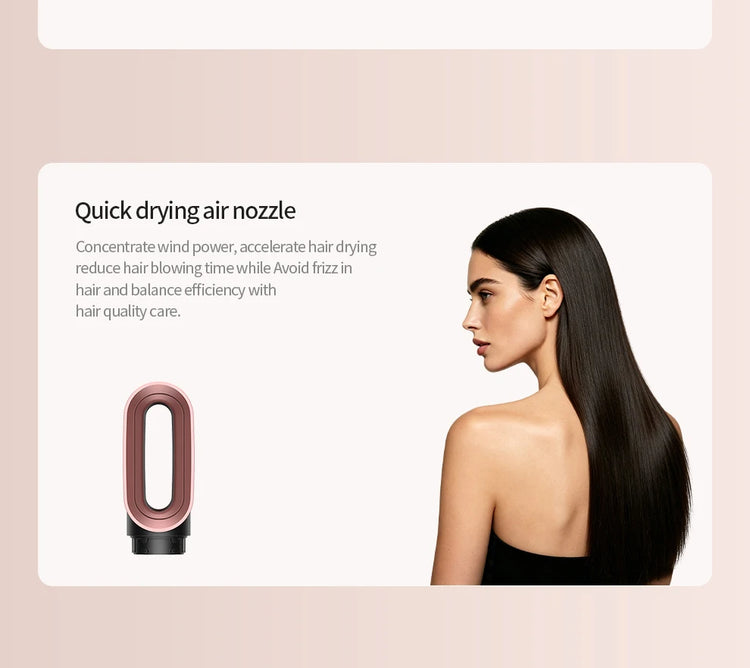 Professional 6 in 1 Cold Hot Air Styling Brush Hair Dryer Curling Iron Straightener Flat Iron 1700W Fast Dry Voluminous Waves