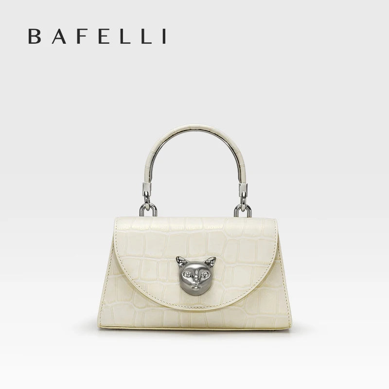 BAFELLI 2025 NUOVA BORSA DA DONNA DESIGNER ORIGINALE MARCA DI LUSSO CAT CASUAL STYLE TREND BORSA BORSA IN PELLE CROCODILE