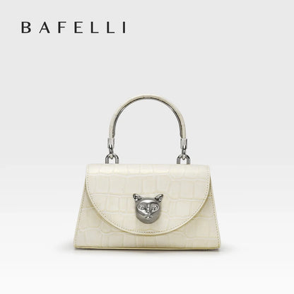 BAFELLI 2025 NUOVA BORSA DA DONNA DESIGNER ORIGINALE MARCA DI LUSSO CAT CASUAL STYLE TREND BORSA BORSA IN PELLE CROCODILE