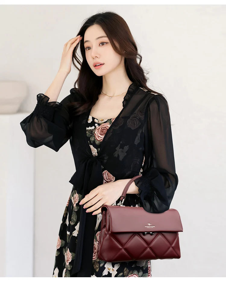 Women's Bag New Trend Korean Handbags Designer Luxury Brand Ladies Shoulder Bags Soft Leather Fashion Versatile Crossbody Bags PlatiNum