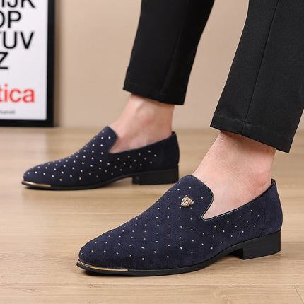 Scarpe eleganti da uomo di lusso Scarpe casual da uomo in pelle scamosciata Mocassini eleganti e comodi Scarpe da lavoro in pelle da uomo Zapatos Hombre