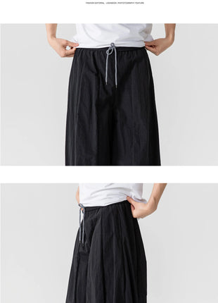 Pantaloni Uomo Nuova Estate Pantaloni larghi leggeri e sottili in vita elastica Sport all'aria aperta maschili Pantaloni larghi casual oversize da uomo Streetwear