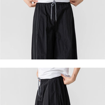 Pantaloni Uomo Nuova Estate Pantaloni larghi leggeri e sottili in vita elastica Sport all'aria aperta maschili Pantaloni larghi casual oversize da uomo Streetwear