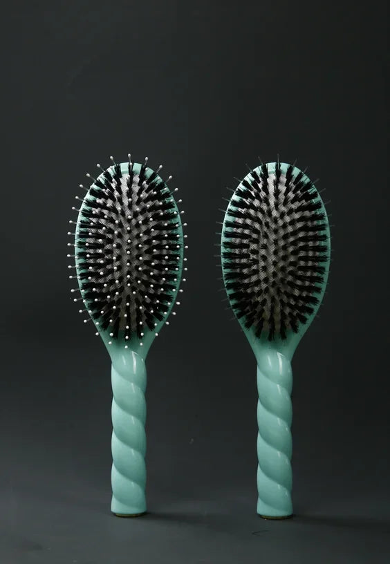 Scalp Massage Boar Bristle Fried Dough Twists Hair Brush Reduces Hair Breakage Detangling Hair Comb Portable Daily Hair Styling Accessories