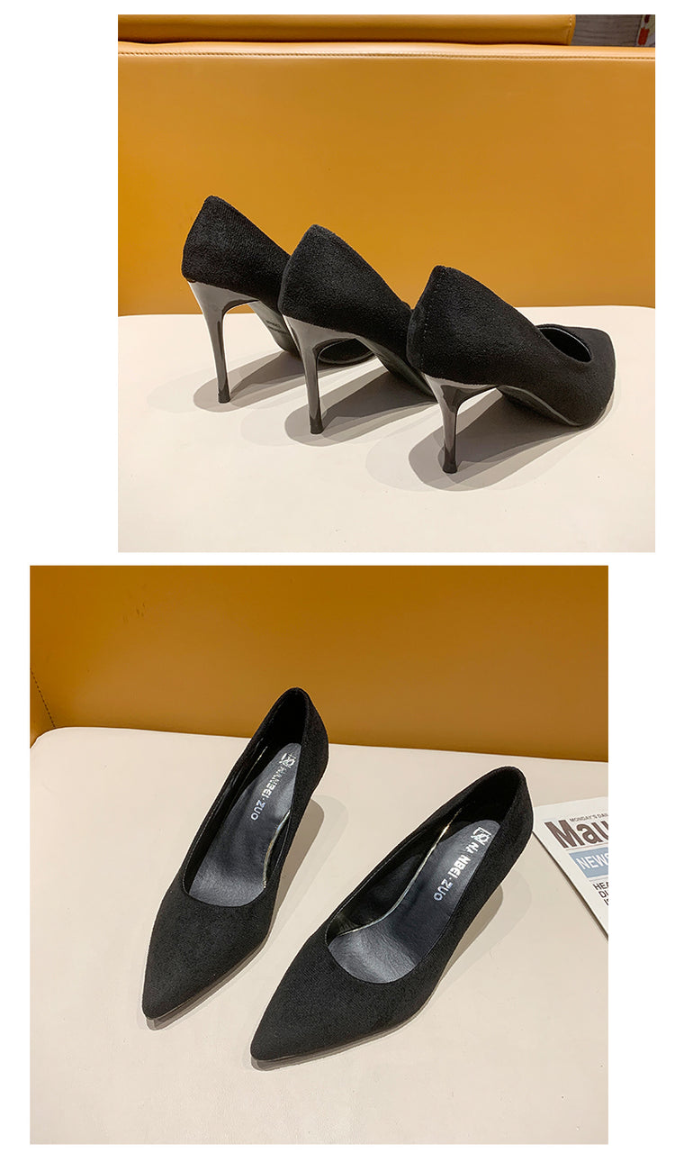 Donne Nuovi Sandali Con Tacco Medio Nero 6-8-10 cm A Punta Tacco Sottile Baotou Banchetto Scarpe Con Tacco Alto Scarpe Da Donna Tacones Mujer