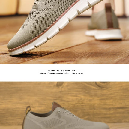 Scarpe Eleganti Casual da Uomo, Sneakers da Passeggio alla Moda, Oxford in Rete per il Lavoro, Leggere con Suola Morbida