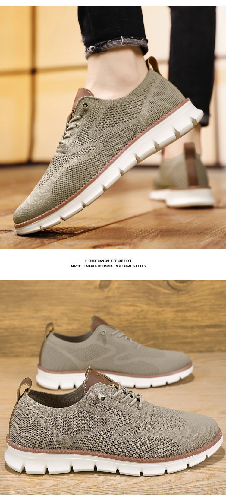 Scarpe Eleganti Casual da Uomo, Sneakers da Passeggio alla Moda, Oxford in Rete per il Lavoro, Leggere con Suola Morbida