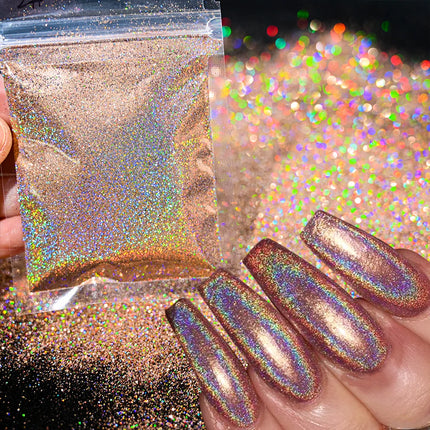 10g/Bag Glitter Snow White Nail Art Sugar Powder Sweater Laser Shiny Decoration Chrome Powder Woolen Candy Effect Nails 2027