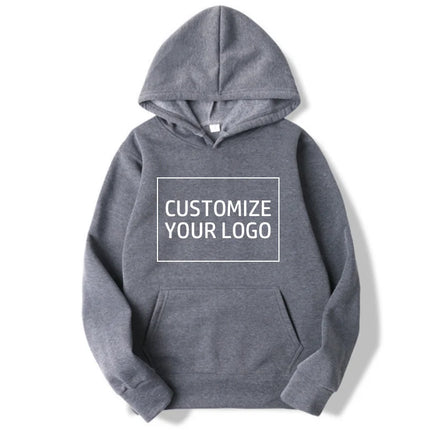 Diy Your Own Design Print Pattern Customize Autumn Long Sleeve Hoodies Solid Color Women Fashion 10 Colors Tops