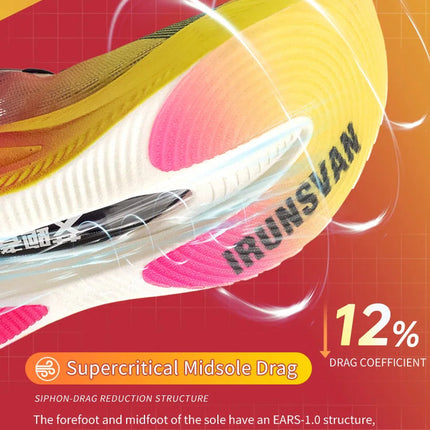IRUNSVAN  Lightweight Marathon Sneakers Men Running Shoes Breathable Sports Shoes Casual Comfortable Athletic Training Unisex PlatiNum