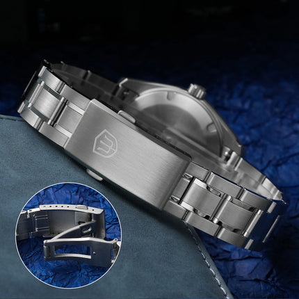 Watchdives WD0003C Ice Crack Dial 38mm Men Watch VH31 Sweep Seconds Quartz Movement Sapphire Luminous 10Bar Waterproof Watches