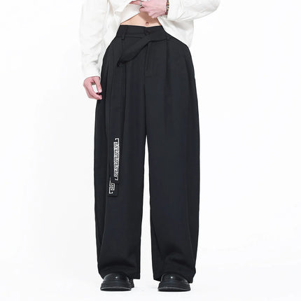 Pantaloni da uomo in stile giapponese con stampa Ukiyo-e, pantaloni comodi e alla moda, pantaloni larghi da uomo, pantaloni casual a gamba dritta da uomo