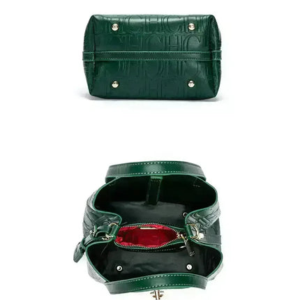 CH Large Capacity Handbag Luxury Brand Temperament Letter Print with Lock Design 2025 Trendy Women's Crossbody Bag PlatiNum