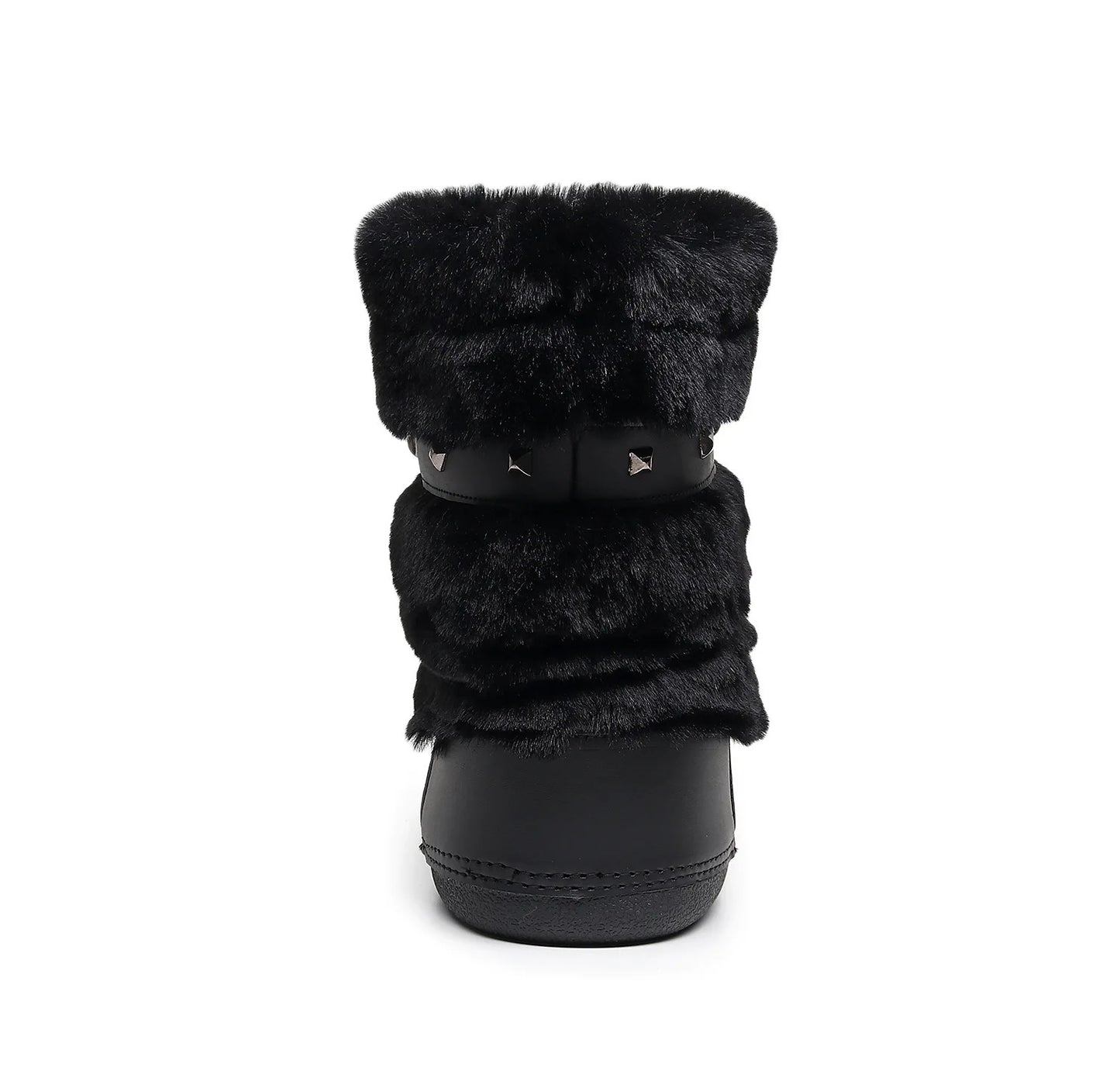 Women's Furry Boots New Warm Skiing Winter Boots Women Space Boots Trendy Ladies Winter Shoes Non-slip Girls Snow Boots