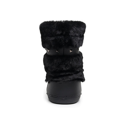 Women's Furry Boots New Warm Skiing Winter Boots Women Space Boots Trendy Ladies Winter Shoes Non-slip Girls Snow Boots