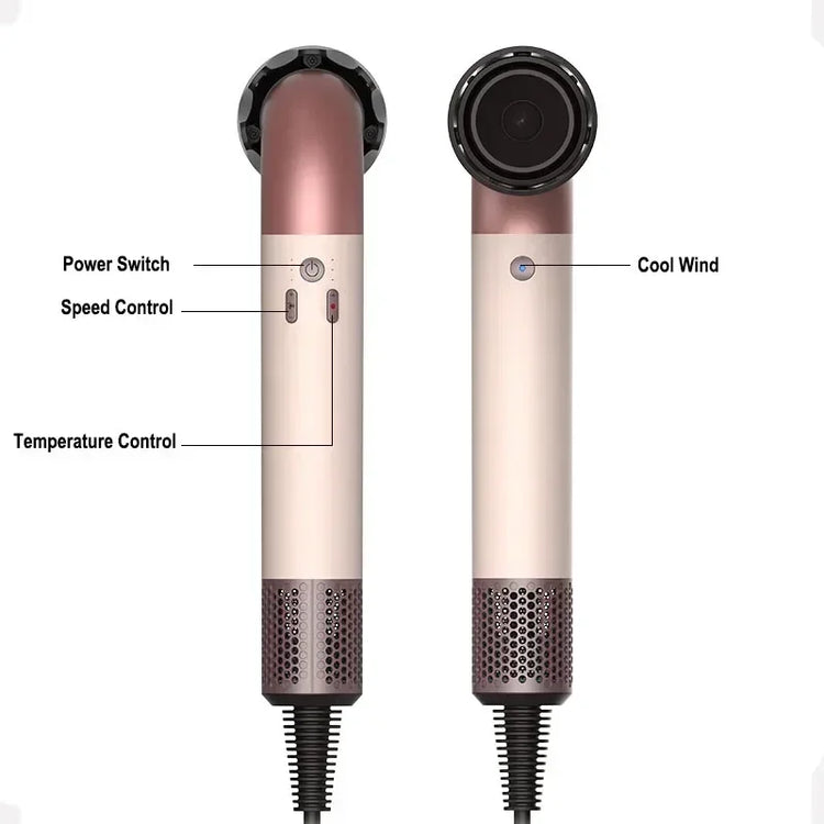 2025 NEW 1.8M/2.7M 4 Nozzles Hair Dryer High Speed Hair Blower Quick Drying Negative Ion Secadora Para Cabello
