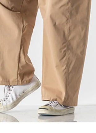 Pantaloni estivi da uomo a gamba larga Pantaloni moda casual solidi leggeri e sottili Harun Pantaloni da jogging larghi da uomo Pantaloni cargo Streetwear Taglie forti 5XL