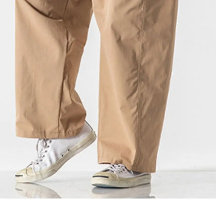 Pantaloni estivi da uomo a gamba larga Pantaloni moda casual solidi leggeri e sottili Harun Pantaloni da jogging larghi da uomo Pantaloni cargo Streetwear Taglie forti 5XL