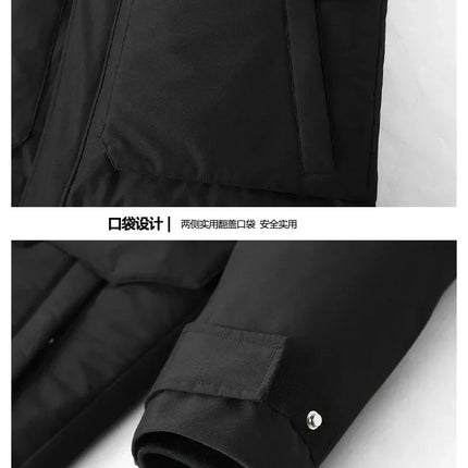 New Winter Mens Hooded Fur Collar Duck Down Coats High Quality Waterproof Coats Fashion Parkas Male Casual Warm Down Jackets
