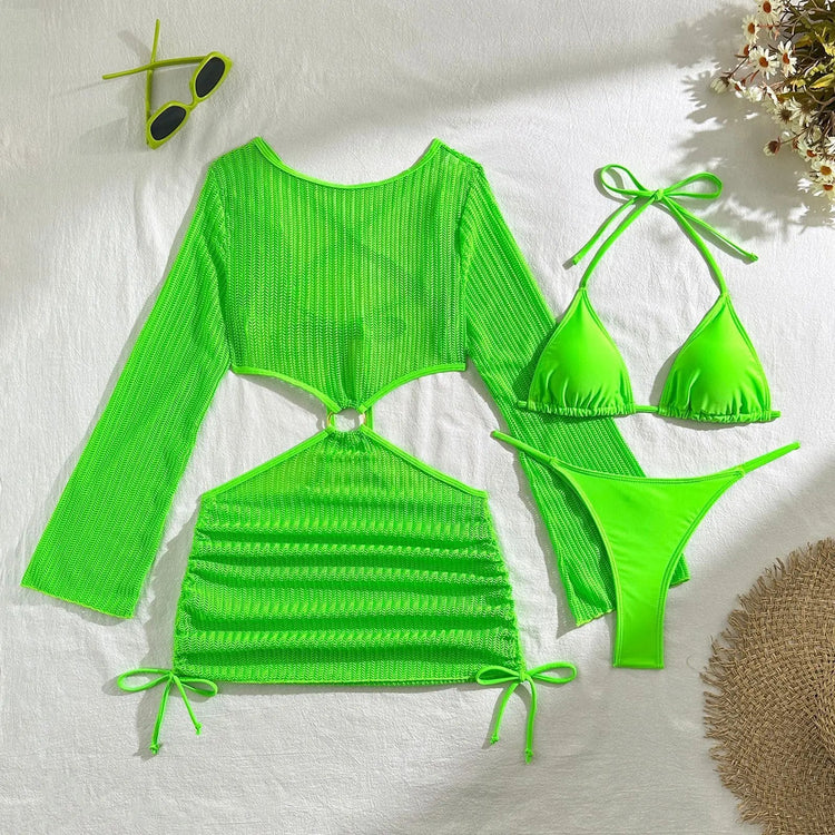 2026 Bikini sexy Costumi da bagno femminili Costumi da bagno a tre pezzi da donna Costumi da bagno da spiaggia Costumi da bagno Bikini brasiliano Set Bagnante da piscina platinumshop