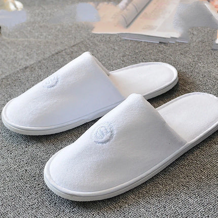 5 pairs/lot men women disposable hotel slippers guest cotton slides home travel SPA slipper hospitality cheap indoor slip-on