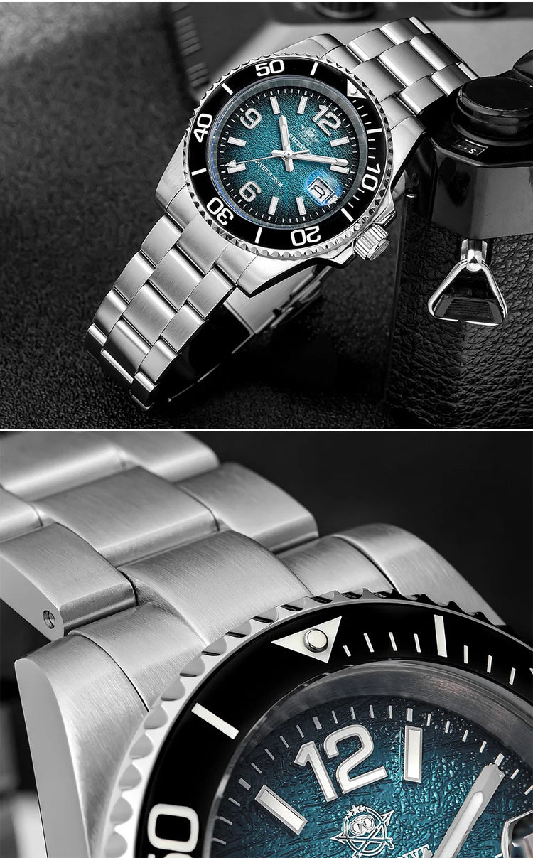 ADDIESDIVE 2025 New Men's Watch Diving 41mm Quartz Wristwatch 200m Waterproof Ceramic Bezel Super Luminous Swim Watch