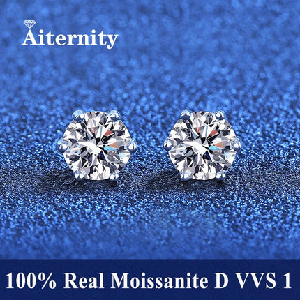 2 certificati GRA orecchini a bottone Moissanite Pass Diamond tester Pen For Men Women 925 Silver 18K Plated Wedding Gemstone platinumshop